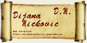 Dijana Micković vizit kartica